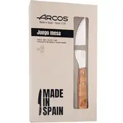 Material ARCOS CUCHILLO CHULETERO MANGO DE MADERA CHOPO JUEGO DE 6 PIEZAS 50836 372300