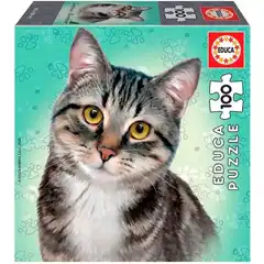Material PUZZLE EDUCA 100 PIEZAS EUROPEAN SHORTHAIR 8412668188082