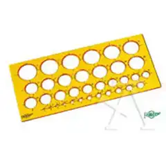 Material PLANTILLAS DE CIRCULOS 27X13CM PLASTICO FAIBO 8425901271007