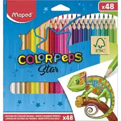 Material LAPICES COLORES COLORPEPS 48UDS CAJA CARTON MAPED 832048
