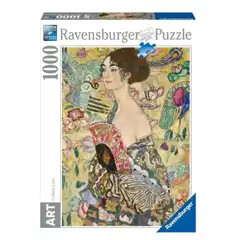 Material PUZZLE 1000 KLIMT DAMA CON ABANICO RAVENSBURGER 4005556176342