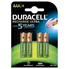 Material PILAS RECARGABLES BLISTER 4 PILAS AAA DURACELL 950385 81241741