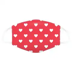 Material MASCARILLA TELA SIN FILTRO CORAZONES ROJOS 5055071764035