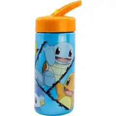 BOTELLA INFANTIL PLASTICO CON PAJITA 410 ML POKEMON 8412497080014 AZETA