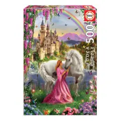 PUZZLE 500 PIEZAS HADA Y UNICORNIO EDUCA BORRAS 8412668179851
