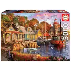 PUZZLE EDUCA BORRAS 5000 PIEZAS ATARDECER EN EL PUERTO 8412668180154