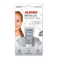 BLISTER GLITTER GEL METALICO PLATA ALPINO