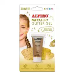 BLISTER GLITTER GEL METALICO ORO ALPINO
