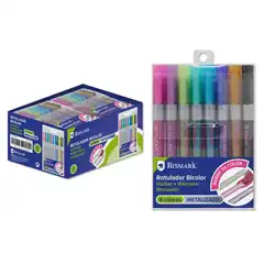 Material ROTULADOR MAGICO DOBLE LINEA METAL NEON PASTEL SET 8U BISMARK 327906