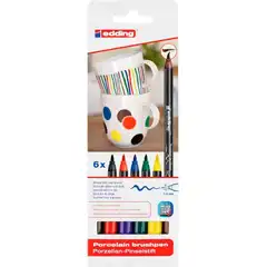 Material ROTULADORES PINCEL EDDING 4200 ESTUCHE 6 COLORES BASICOS 4200-6-S-000