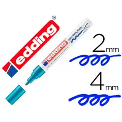 MARCADOR PERMANENTE TINTA TURQUESA EDDING 750 PUNTA GRUESA 750