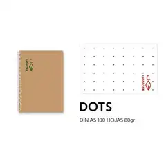 BLOC ESPIRAL A5 100H 80GR DOTS RECICLADO ECOLOGICO ESCOLOFI 130047200 8427195735371