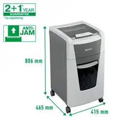 DESTRUCTORA IQ AUTO+ OFFICE 300 P5 BLANCA LEITZ 80160000 DESTRUCTORA IQ AUTO+ OFFICE 300 P5 BLANCA LEITZ 80160000