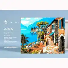 Material SET DE PINTURA POR NUMEROS ALEX BOG LAGO DI COMO 40X50CM SG-0742 (45665)