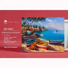 Material SET DE PINTURA POR NUMEROS ALEX BOG BARCAS DE PESCA 40X50CM SG-1621 (45669)