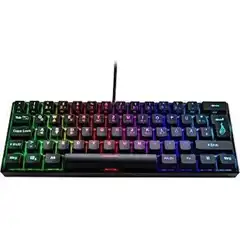 Material VERBATIM TECLADO GAMING KP-X1 60% CABLE USB RETROILUMINADO LED RGB QWERTY ESPAÑOL ABS NEGRO 48703 48834