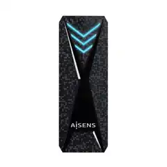Material AISENS CAJA EXTERNA M.2 (NGFF) RGB GAMING PARA SSD M.2 NVME A USB3.2 GEN2 NEGRA ASM2-RGB013B 48896