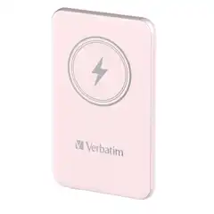 Material VERBATIM CARGADOR INALAMBRICO POWER BANK 5K MAH 1XUSB-C ROSA 58109