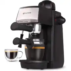 Material GRUNKEL CAFETERA ESPRESSO 5 BARES Y 870W CON PISTOLA DE ESPUMA 58286