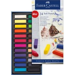 Material TIZA PASTEL CUADRADA FABER CASTELL ESTUCHE CARTON DE 24 UDS 09128248