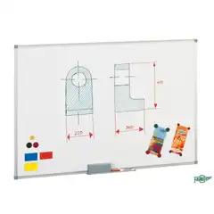 PIZARRA BLANCA METALICA FAIBO MARCO ALUMINIO 120X200 CM (840-5)