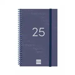 Material AGENDA ESPIRAL FINOCAM YEAR SV HORIZONTAL E5 117X181 MM AZUL 2025 CATALAN 741491025