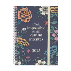 AGENDA ESPIRAL FINOCAM DESIGN COLLECTION SV HORIZONTAL E10 155X212 MM IMPOSIBLE 2025 CATALAN 742272525