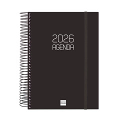 AGENDA ESPIRAL OPAQUE E10 DP NEGRE CATALAN FINOCAM 742946026