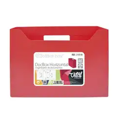 DOCBOX HORIZONTAL VITAL COLORS ROJO 31518 R