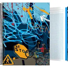 CUADERNO FORRADO A4 CUADROS DIVERSE20 URBAN GRAFOPLAS 16501995