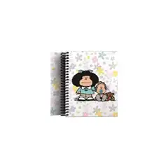 CUADERNO A6 CARTON FORRADO TAPA DURA 100HJ 70GR 5X5MM MAFALDA 20 FLORES FSC GRAFOPLAS 16522611