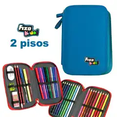 PLUMIER FIXO KIDS 2 PISOS AZUL 37660030