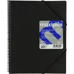 CARPETA GRAFOPLAS 20 FUNDAS A4 MAXIPLAS NEGRO 39822010