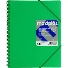 CARPETA GRAFOPLAS 20 FUNDAS A4 MAXIPLAS VERDE CLARO 39822021
