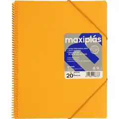 CARPETA GRAFOPLAS 20 FUNDAS A4 MAXIPLAS MANDARINA 39822055