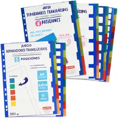 SEPARADORES PP GRAFOPLAS 10 POSICIONES A4 11 TALADROS (41261000)