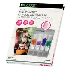 Material BOLSA PLASTIF A4 MULTITALADRO 125 MICRAS ILAM LEITZ 33878