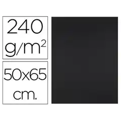 Material CARTULINA 50X65 240GR NEGRO LIDERPAPEL CX92 64574