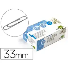 CLIPS LIDERPAPEL Nº2 LABIADOS 33 MM CAJA DE 100UDS LI03 2307