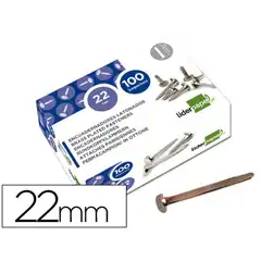 ENCUADERNADORES LIDERPAPEL NIQUELADOS N.4 22 MM CAJA DE 100 UDS FS12 2829