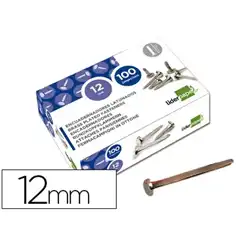ENCUADERNADORES LIDERPAPEL NIQUELADOS N.0 12 MM CAJA DE 100 UDS FS09 2830