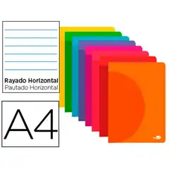 LIBRETA ESCOLAR OPENFLEX 48 HJ A4 RAYADO HORIZONTAL LF11 05086
