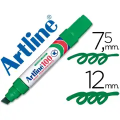 Material ROTULADOR ARTLINE MARCADOR PERMANENTE 100 VERDE P. BISELADA 100-V 6812