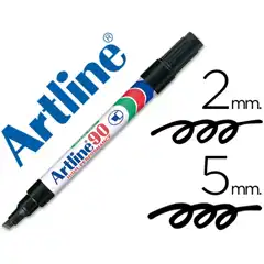 Material ROTULADOR ARTLINE PERMANENTE EK-90 NEGRO P. BISELADA 5 MM PAPEL METAL Y CRISTAL EK-90 N 6823