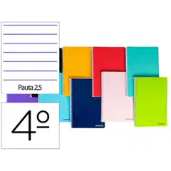 CUADERNO ESPIRAL LIDERPAPEL 4º SMART T. BLANDA 80HJ 60GR 2,5MM MARGEN BC03 08393