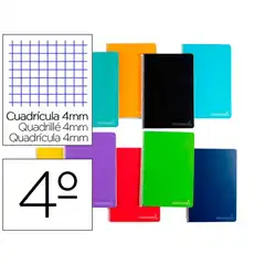 CUADERNO ESPIRAL LIDERPAPEL 4º 4X4 WITTY TAPA DURA 80H 75GR MARGEN BC51 08400