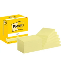 BLOC DE NOTAS ADHESIVAS QUITA Y PON POST-IT 76X127 MM CON 100 HJ 655 08874