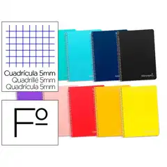 CUADERNO ESPIRAL LIDERPAPEL Fº WITTY TAPA DURA 80H 75GR 5MM BF64 09867