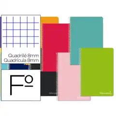 CUADERNO ESPIRAL LIDERPAPEL Fº WITTY TAPA DURA 80H 75GR 8MM BF66 09912