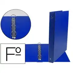 Material CARPETA LIDERPAPEL 4 ANILLAS 25 MM REDODAS PLASTICO Fº COLOR AZUL MARINO CA96 9982